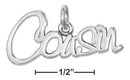 Silver Charms & Pendants STERLING SILVER SCRIPT COUSIN CHARM JadeMoghul