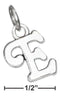 Silver Charms & Pendants Sterling Silver Scrolled Letter "E" Charm JadeMoghul Inc.