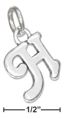 Silver Charms & Pendants Sterling Silver Scrolled Letter "H" Charm JadeMoghul Inc.