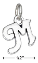 Silver Charms & Pendants Sterling Silver Scrolled Letter "M" Charm JadeMoghul Inc.