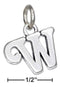 Silver Charms & Pendants Sterling Silver Scrolled Letter "W" Charm JadeMoghul Inc.