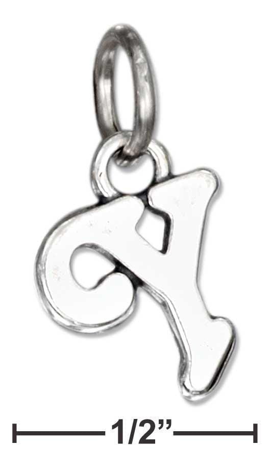 Silver Charms & Pendants Sterling Silver Scrolled Letter "Y" Charm JadeMoghul Inc.