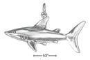 Silver Charms & Pendants Sterling Silver Shark Charm JadeMoghul Inc.