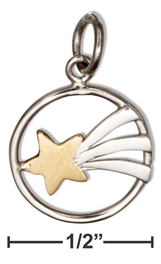 Silver Charms & Pendants Sterling Silver Shooting Star Charm With Bronze Star JadeMoghul