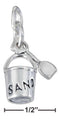 Silver Charms & Pendants Sterling Silver Shovel With Sand Pail Charm JadeMoghul Inc.