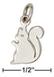 Silver Charms & Pendants Sterling Silver Silhouette Mini Squirrel Charm JadeMoghul