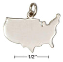 Silver Charms & Pendants Sterling Silver Silhouette Usa Charm JadeMoghul