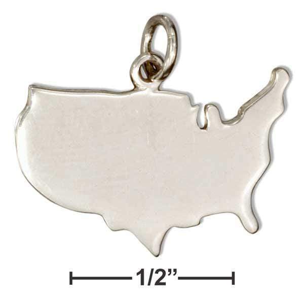 Silver Charms & Pendants Sterling Silver Silhouette Usa Charm JadeMoghul