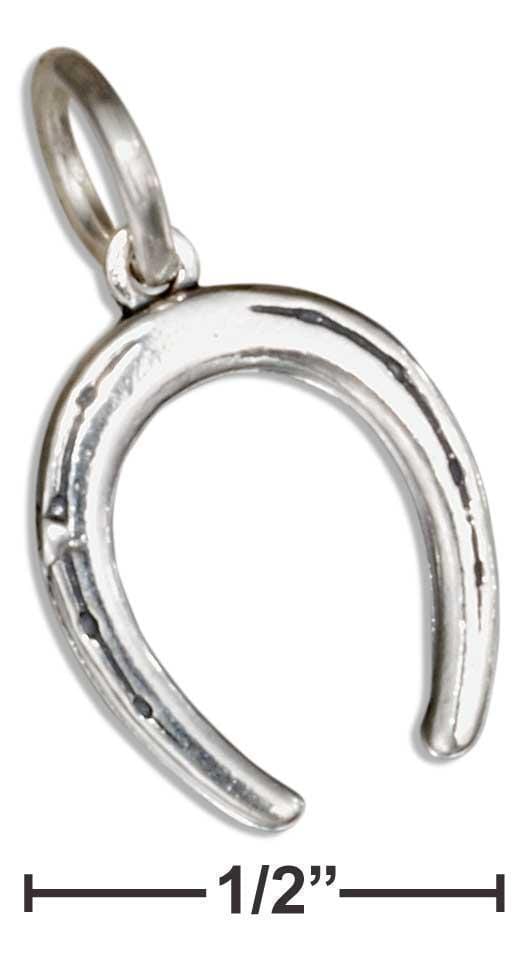 Silver Charms & Pendants Sterling Silver Simple Horseshoe Charm JadeMoghul Inc.