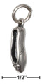 Silver Charms & Pendants Sterling Silver Single Ballet Slipper Charm Pendant JadeMoghul