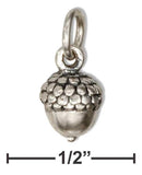 Silver Charms & Pendants Sterling Silver Small 3d Acorn Charm JadeMoghul