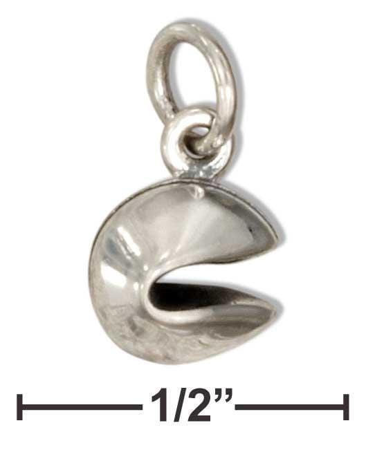 Silver Charms & Pendants Sterling Silver Small 3d Fortune Cookie Charm JadeMoghul