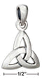 Silver Charms & Pendants STERLING SILVER SMALL CELTIC TRINITY KNOT PENDANT JadeMoghul