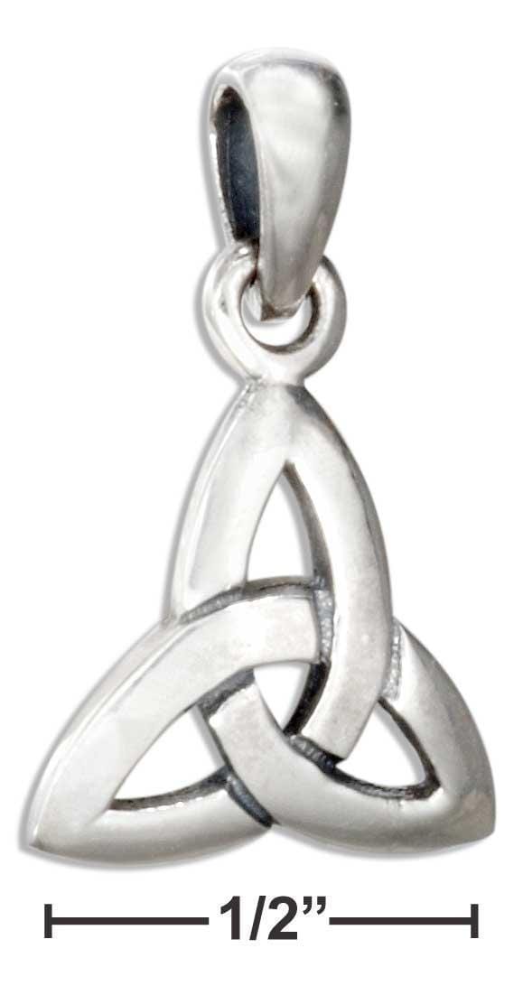 Silver Charms & Pendants STERLING SILVER SMALL CELTIC TRINITY KNOT PENDANT JadeMoghul