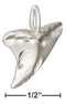 Silver Charms & Pendants Sterling Silver Small Diamond Cut Shark Tooth Pendant JadeMoghul