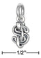 Silver Charms & Pendants STERLING SILVER SMALL DOLLAR SIGN CHARM JadeMoghul