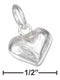 Silver Charms & Pendants Sterling Silver Small Etched Engraved Puffed Heart Charm JadeMoghul Inc.