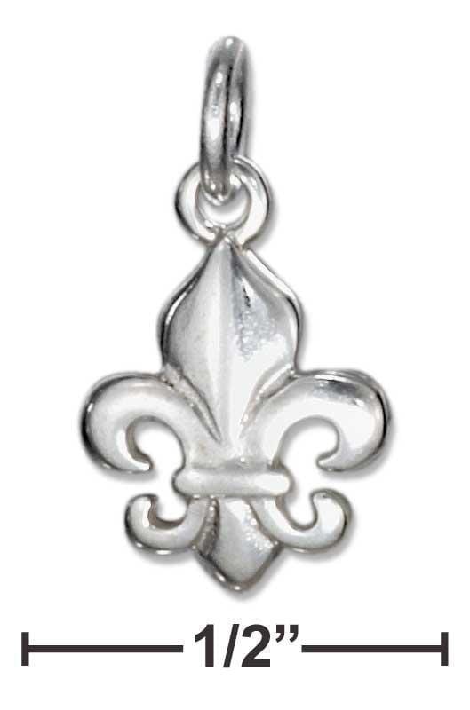 Silver Charms & Pendants STERLING SILVER SMALL FLEUR-DE-LIS CHARM JadeMoghul