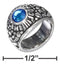 Silver Charms & Pendants Sterling Silver Small High School Ring Charm With Blue Crystal JadeMoghul Inc.