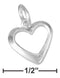 Silver Charms & Pendants Sterling Silver Small Open Heart Charm JadeMoghul Inc.