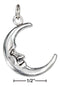 Silver Charms & Pendants Sterling Silver Small Reversible Smiling Crescent Moon Charm JadeMoghul Inc.