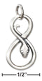 Silver Charms & Pendants Sterling Silver Snake Infinity Knot Charm JadeMoghul