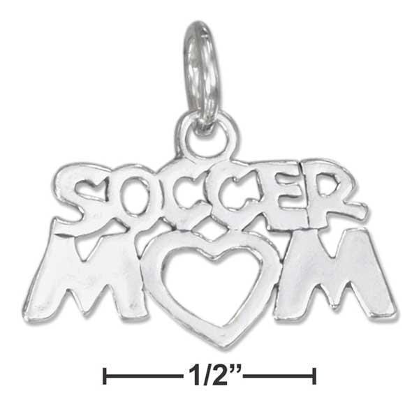 Silver Charms & Pendants Sterling Silver "Soccer Mom" Charm JadeMoghul Inc.