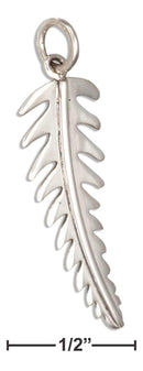 Silver Charms & Pendants Sterling Silver Solid Fern Leaf Pendant Charm JadeMoghul Inc.