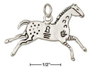 Silver Charms & Pendants Sterling Silver Southwest Painted Pony Horse Charm JadeMoghul Inc.