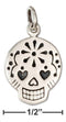 Silver Charms & Pendants Sterling Silver Sugar Skull Charm JadeMoghul