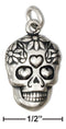 Silver Charms & Pendants Sterling Silver Sugar Skull Charm JadeMoghul Inc.