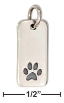 Silver Charms & Pendants Sterling Silver Tag With Paw Print Charm JadeMoghul Inc.