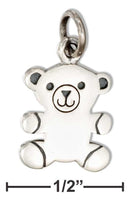 Silver Charms & Pendants Sterling Silver Teddy Bear Charm JadeMoghul