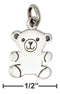 Silver Charms & Pendants Sterling Silver Teddy Bear Charm JadeMoghul