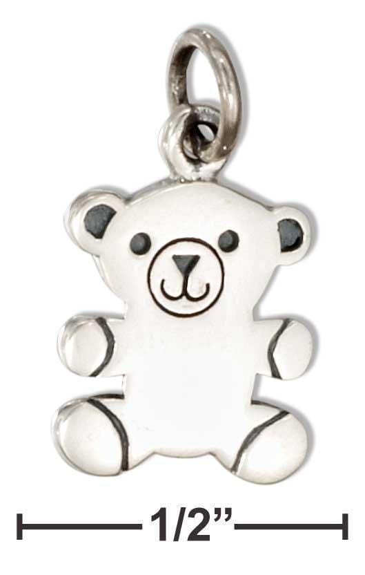 Silver Charms & Pendants Sterling Silver Teddy Bear Charm JadeMoghul