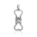 Silver Charms & Pendants Sterling Silver The Bone And The Beautiful Dog Bone Pendant With Paw Print JadeMoghul