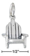 Silver Charms & Pendants Sterling Silver Three Dimensional Adirondack Chair Charm JadeMoghul Inc.