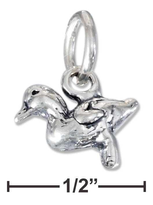 Silver Charms & Pendants Sterling Silver Three Dimensional Baby Duck Charm JadeMoghul Inc.