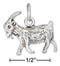 Silver Charms & Pendants Sterling Silver Three Dimensional Billy Goat Charm JadeMoghul Inc.