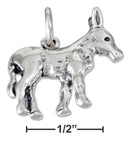 Silver Charms & Pendants Sterling Silver Three Dimensional Donkey Charm JadeMoghul Inc.