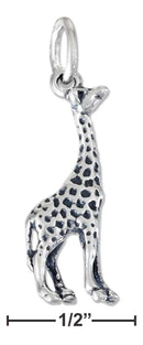 Silver Charms & Pendants Sterling Silver Three Dimensional Giraffe Charm JadeMoghul Inc.