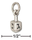 Silver Charms & Pendants Sterling Silver Three Dimensional Mini Dreidel Charm JadeMoghul