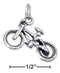 Silver Charms & Pendants Sterling Silver Three Dimensional Mountain Bicycle Charm JadeMoghul Inc.