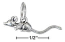 Silver Charms & Pendants Sterling Silver Three Dimensional Mouse Charm JadeMoghul Inc.