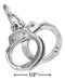 Silver Charms & Pendants Sterling Silver Three Dimensional Pair Of Handcuffs Charm JadeMoghul Inc.