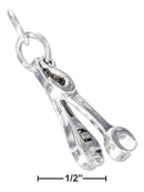 Silver Charms & Pendants Sterling Silver Three Dimensional Pair Of Wrenches Charm JadeMoghul Inc.