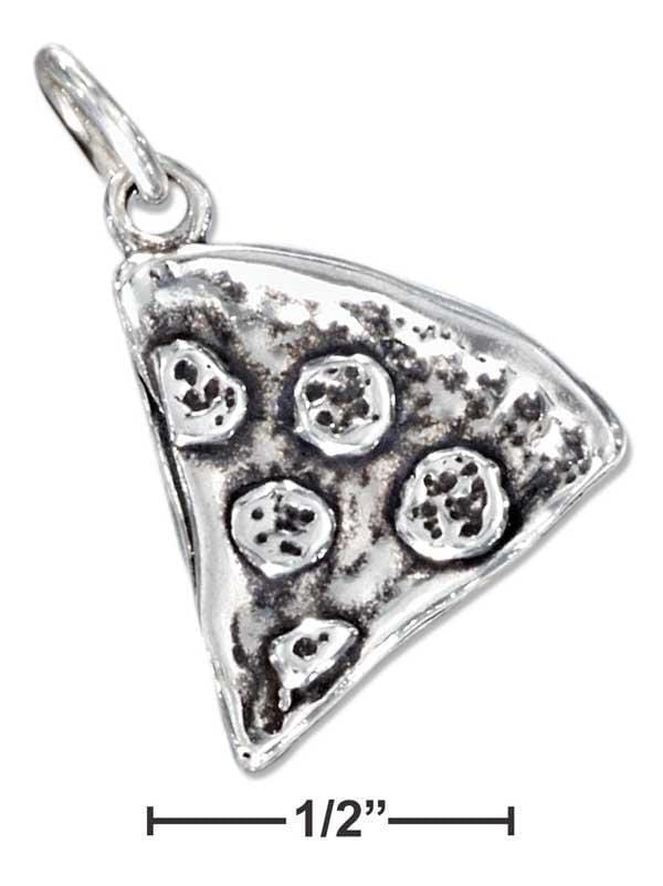 Silver Charms & Pendants Sterling Silver Three Dimensional Pizza Slice Charm JadeMoghul Inc.