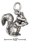 Silver Charms & Pendants Sterling Silver Three Dimensional Squirrel Charm Eating A Nut JadeMoghul Inc.