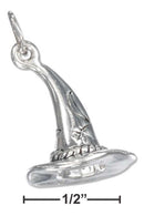 Silver Charms & Pendants Sterling Silver Three Dimensional Wizard Hat Charm JadeMoghul Inc.