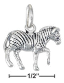 Silver Charms & Pendants Sterling Silver Three Dimensional Zebra Charm JadeMoghul Inc.